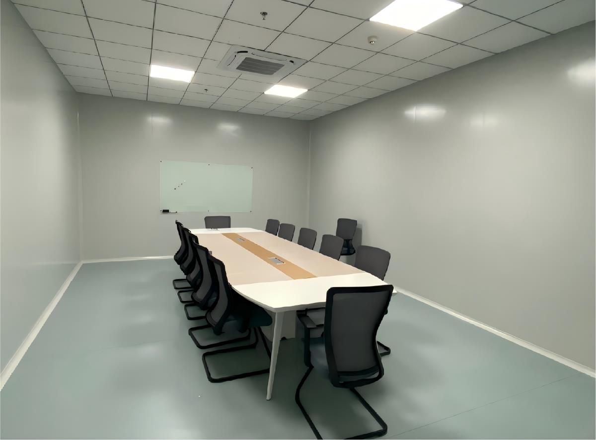 Clean meeting room in an electronics factory