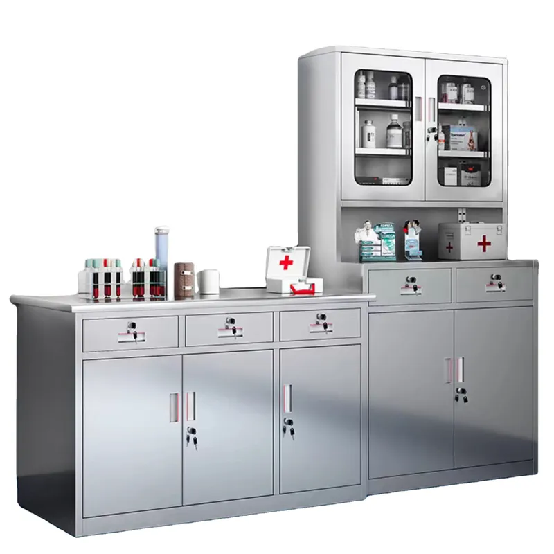 Medical Medicine Cabinet with Drawers and Glass Doors - Image 3