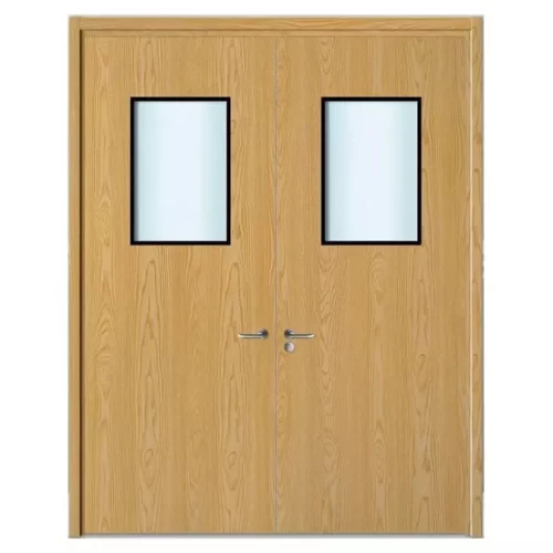 wood-veneer-galvanized-steel-hospital-ward-double-doors